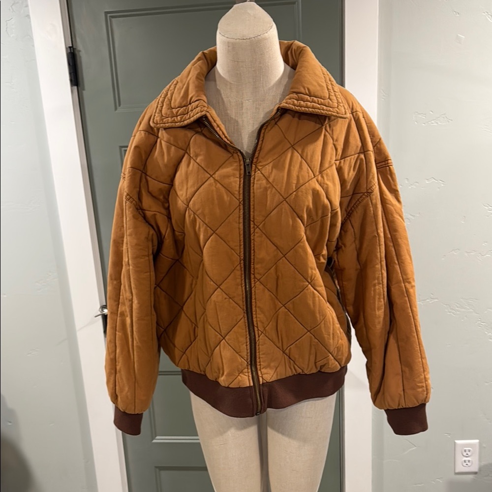 Quilted Tan Jacket for Women